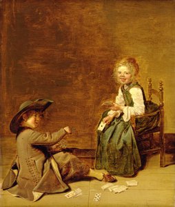 Niños jugando a las cartas, 1631 de Dirck Hals