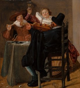 Compañía alegre con violinista de Dirck Hals