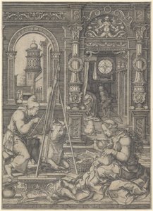 San Lucas Pintando a la Virgen de Dirck Vellert