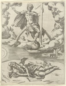 Cristo vence el tiempo Triunfos de Petrarca (título de la serie) de Dirck Volckertsz. Coornhert (possibly)