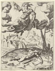 La fe vence al amor sensual Triunfos de Petrarca (título de la serie) de Dirck Volckertsz. Coornhert (possibly)