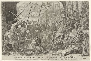 Inname van Túnez, 1535 Overwinen van Karel V (título de la serie) Carlos el Grande imp. optar. máx. victoria, la más importante de muchas (título de la serie) de Dirck Volckertsz. Coornhert