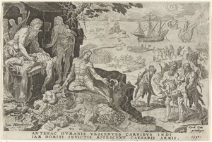 Las tropas imperiales de Carlos V invaden América Central, 1530 Victorias de Carlos V (título de la serie) Divi Caroli. v. imp. optar. max victoriae, ex multis praecipuae (título de la serie) de Dirck Volckertsz. Coornhert