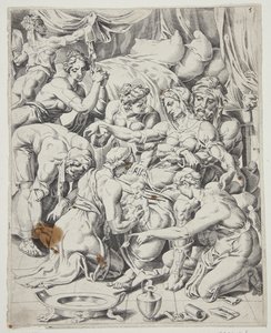 El nacimiento de Isaac de Dirck Volckertsz. Coornhert