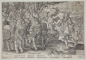 La rendición de Juan Federico, Elector de Sajonia, después de la batalla de Mühlberg de Dirck Volckertsz. Coornhert