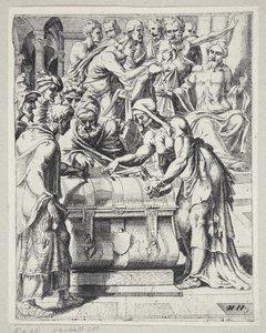 La ofrenda de la viuda de Dirck Volckertsz. Coornhert