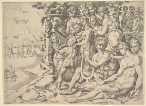 Apolo y las musas de Dirck Volkertsen Coornhert