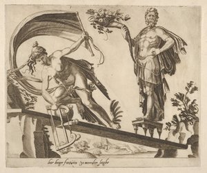 Cuando la fortuna es abundante, la caída será más profunda de Seis dichos sobre la fortuna, ca. 1560 de Dirck Volkertsen Coornhert