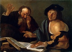 Heráclito y Demócrito, principios del siglo XVII de Dirck van Baburen
