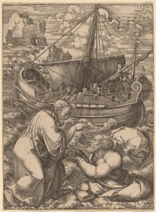 San Pedro caminando sobre el agua de Dirk Jacobsz Vellert