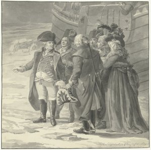 La partida de Guillermo V para Inglaterra, 18 de enero de 1795 de Dirk Langendijk