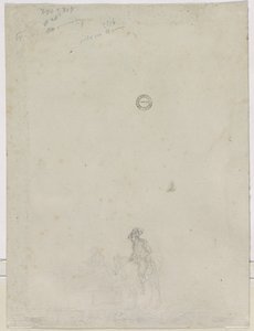 Sketch of Peasants at a Fountain (verso) de Dirk Langendijk