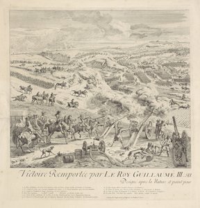 Batalla de Drogheda en el Boyne, 1 de julio de 1690 (página izquierda) de Dirk Maas
