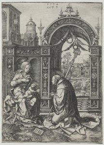 La visión de San Bernardo, 1524 de Dirk Vellert