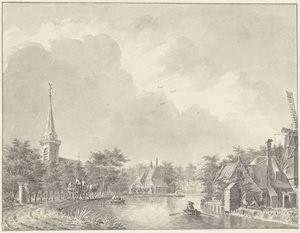 El pueblo de Harmelen en Leidse Vaart en las afueras de Utrecht de Dirk Verrijk