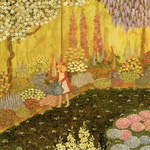 Niña en el jardín