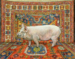 Alfombra Singleton Cerdo de Ditz