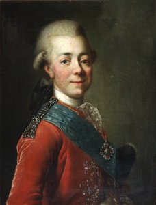 Retrato del Gran Duque Pavel Petrovich 1754-1801, 1770s de Dmitri Grigorievich Levitsky