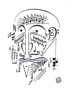 Dr Musicus: un rostro dibujado con notación musical