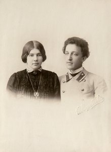 Alexander Blok, poeta ruso, con su esposa Lyuba, c1900s de Dmitri Spiridonovich Zdobnov
