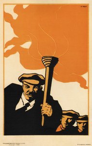 Lenin - Moor, Dmitri Stachievich (1883-1946) - 1919 - Litografía en color - Biblioteca Estatal Rusa, Moscú de Dmitry  Moor