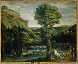 Paysage avec Hercule combattant Achelaos change en toreau - Paisaje con Hércules luchando contra Achelaos cambiado en toro ...