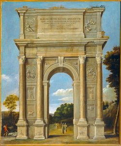 Arco del Triunfo ... (óleo sobre lienzo) de Domenichino (1581 1641)