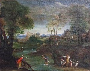 Paisaje con Ford de Domenichino (1581 1641)