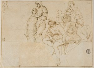 Figuras en la balaustrada de Domenichino