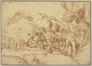 Juan predicando en el desierto de Domenichino