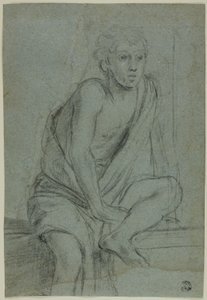 Joven sentado: Estudio para la flagelación de San Andrés de Domenichino