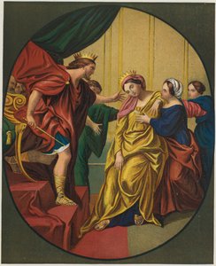 Ester llevada ante el rey Asuero de Domenichino