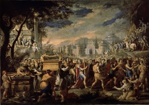 El rey David llevando el Arca de la Alianza a Jerusalén de Domenico Gargiulo