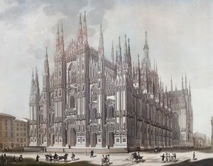 Duomo, o Catedral de Milán (impresión)