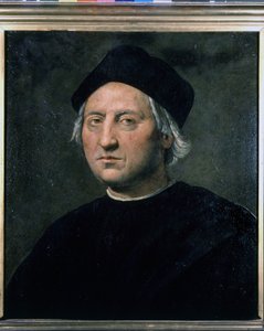 Retrato de Cristóbal Colón - atribuido a Ghirlandaio, Museo Naval de Génova - Pegli