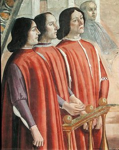 Miembros de la familia Sassetti, de una escena de un ciclo de la Vida de San Francisco de Asís