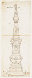 Diseño para el Obelisco de San Domingo, Piazza San Domenico Maggiore, Nápoles