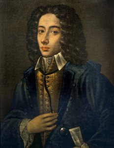 Retrato de Giovanni Battista Pergolesi (1710 - 1736). Óleo sobre madera por Domenico Antonio Vaccaro