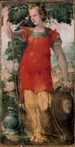 Personaje femenino, quizás Minerva de Domenico Beccafumi