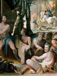 Frisia: el sacrificio de Codros, rey de Atenas, detalle