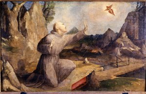 San Francisco recibiendo los estigmas. Beccafumi Domenico Mecarino (ca. 1486-1551)