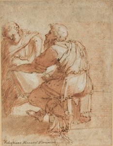 Estudio para "Los cuatro doctores de la iglesia" de Domenico Beccafumi