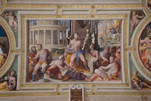 El sacrificio de Codrus, Rey de Atenas Virtudes públicas de héroes griegos y romanos, 1529-1535 de Domenico di Pace Beccafumi  