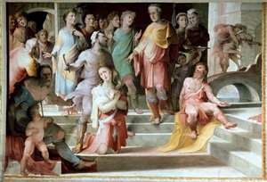 El sacrificio de Seleucos de Locres de Domenico Beccafumi