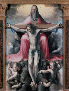 Tríptico de la Trinidad (detalle del panel central) de Domenico Beccafumi