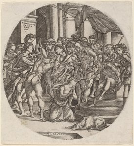 Decapitación de Santa Catalina de Domenico Campagnola