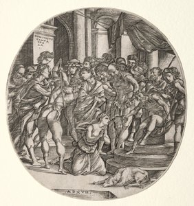 Decapitación de Santa Catalina, 1517 de Domenico Campagnola