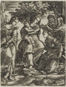 Virgen y Niño con Santos