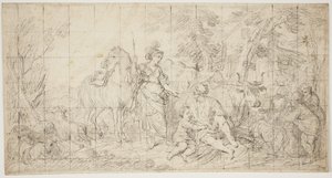 Erminia y los pastores de Domenico Corvi