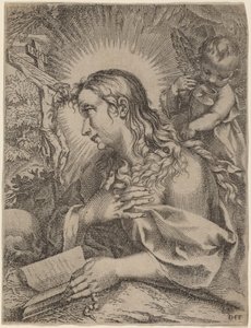 La Magdalena penitente de Domenico Falcini after Francesco Villamena after Francesco Vanni